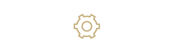 Logo with a gear and arrows