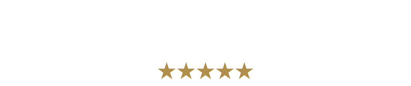 Five red stars on a white background