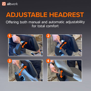 Adjustable headrest to prevent tech neck