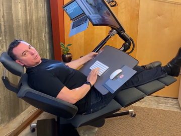 Office Chair Reclined for Better Blood Flow
