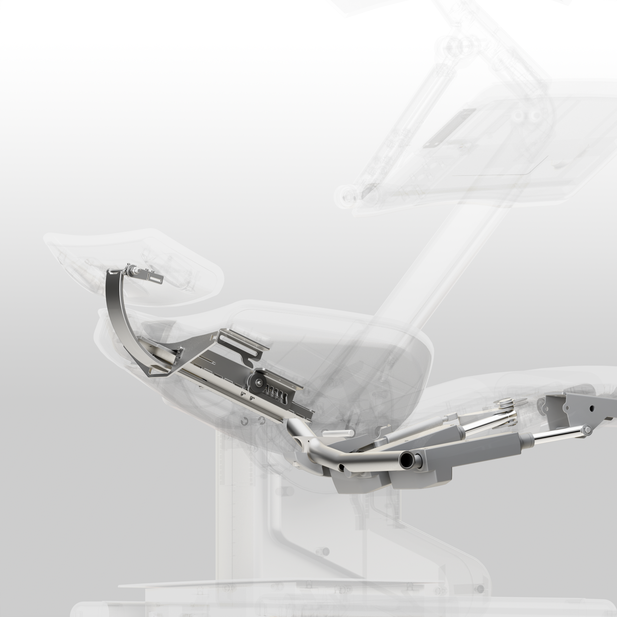 Close-up of a see-through Altwork Signature Station so that the frame is visible. 